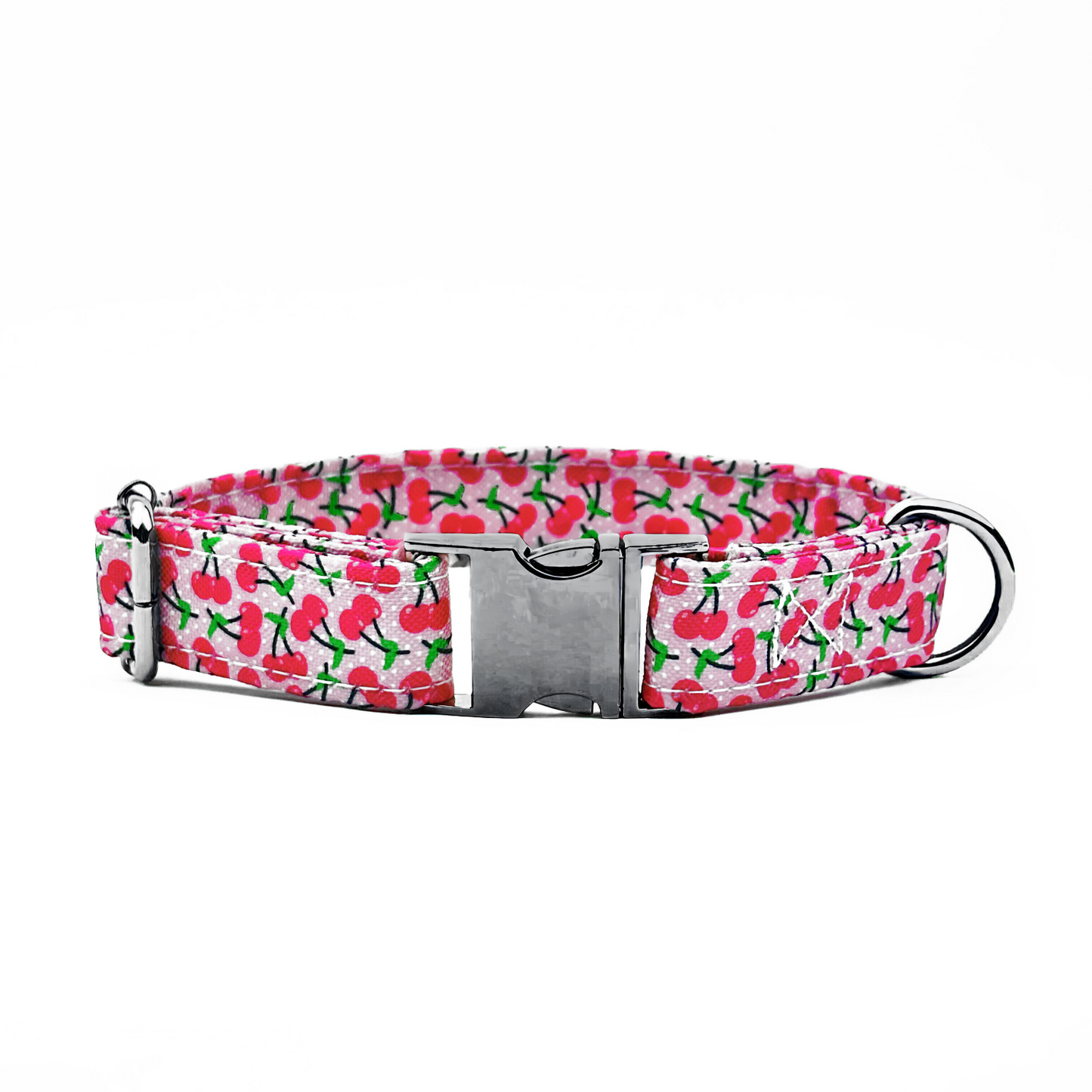 Pink Cherry Design Dog Collar