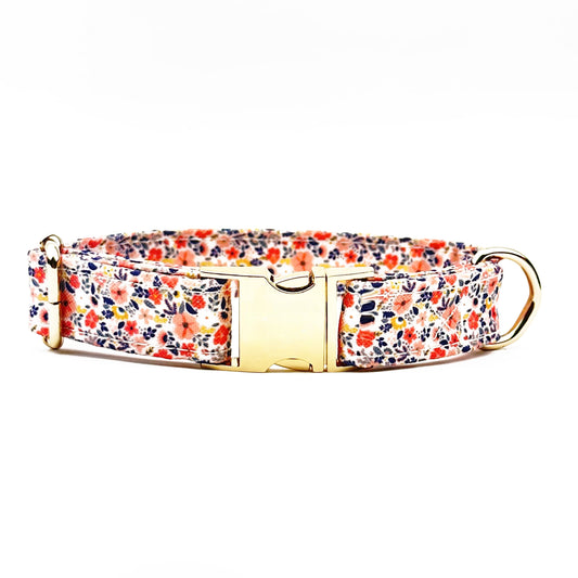 Summer Flowers Design Dog Collar