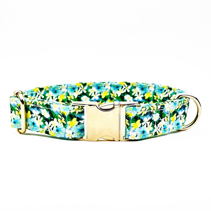 Tropical Flowers Design Dog Collar