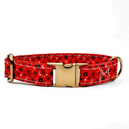 Remembrance Day Red Poppy Dog Collar